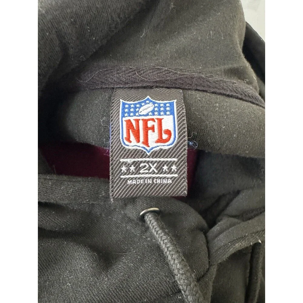 NFL Shield Logo Hoodie – Size 2X – Black – Pullover
